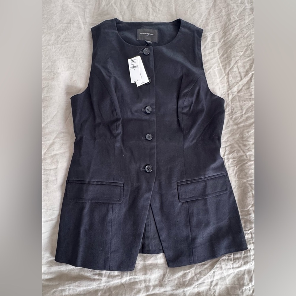 Black Button-Up Vest